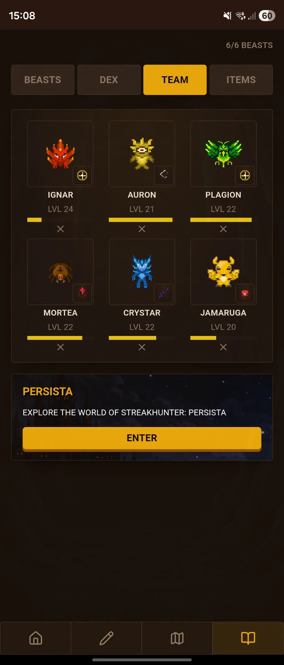 Streakhunter team of six beasts